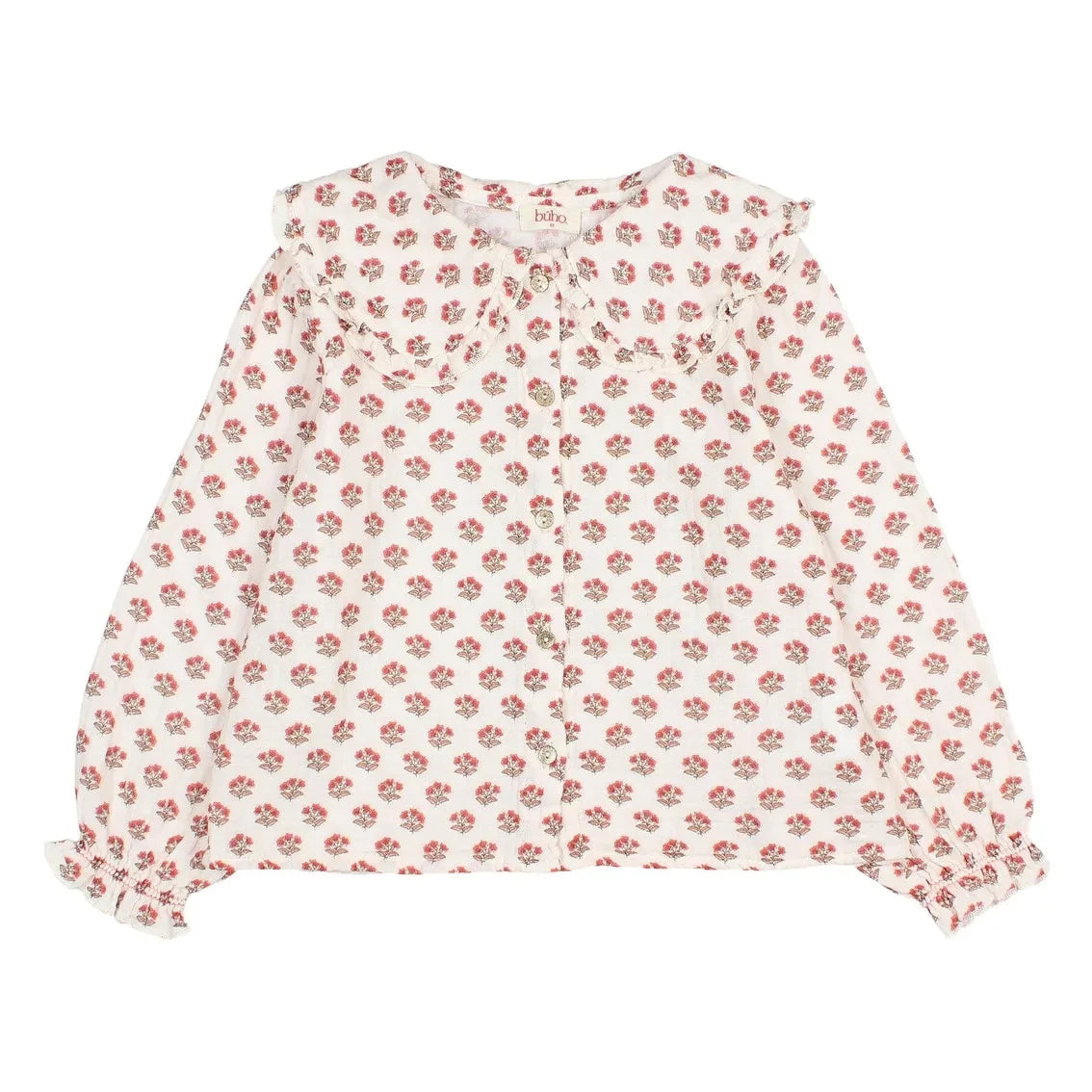 Búho - Blouse Col Claudine Chic Fleurie | Ecru