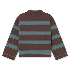 Tinycottons - Striped Polo Shirt | Brown