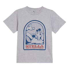 Stella McCartney Kids - Stella Cactus T-Shirt | Grey Melange