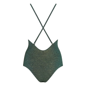 Momoni - Coral Spring Metallic One-Piece Swimsuit | Green