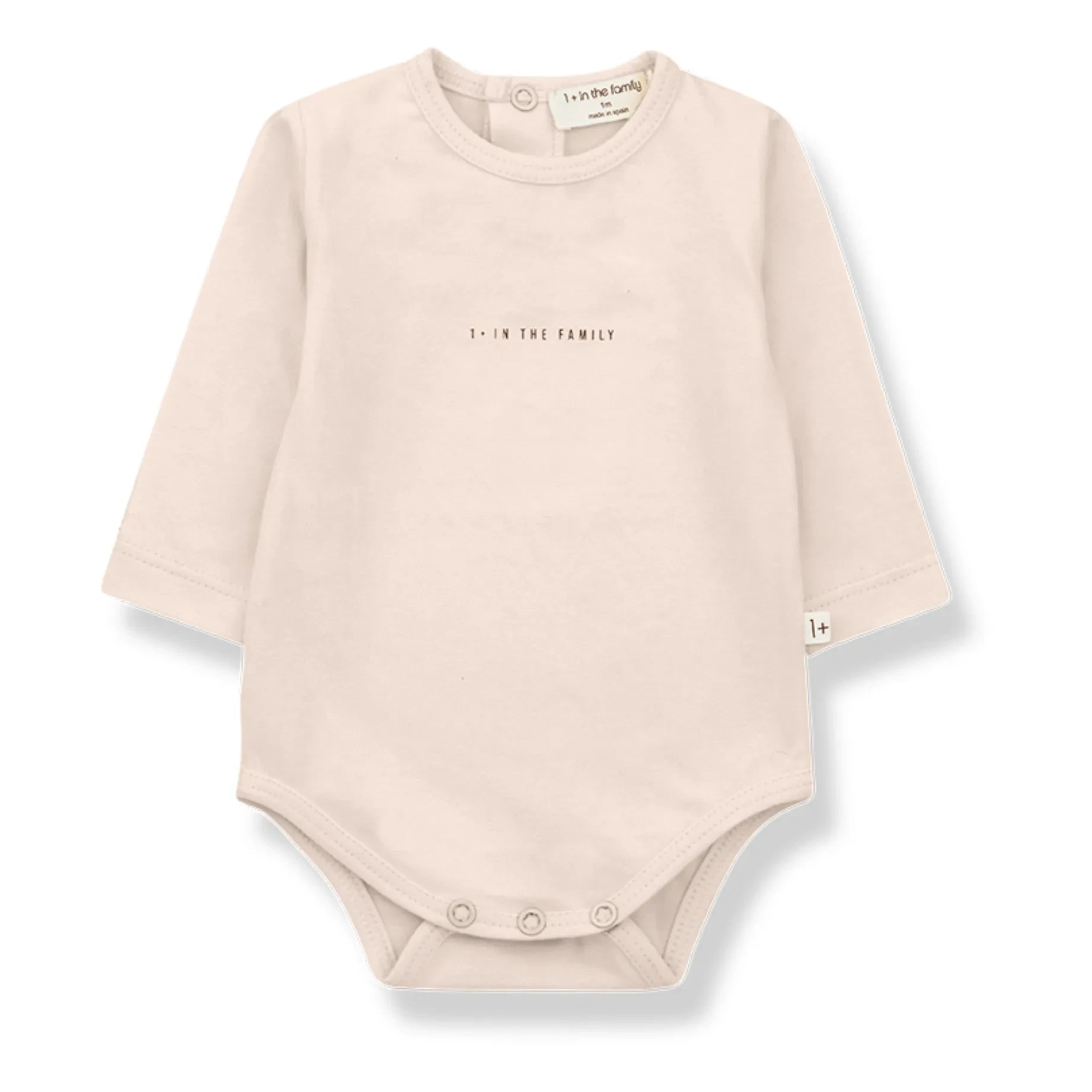 1+ in the family - Organic Cotton Baby Bodysuits - 2-Pack | Powder Pink