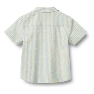 Wheat - Anker Striped Organic Cotton Shirt | Light Blue