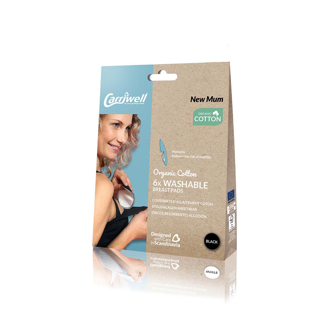 Carriwell Washable Breast Pads - 6 Pack - Black-Breast Pads-Black-One Size | Natural Baby Shower