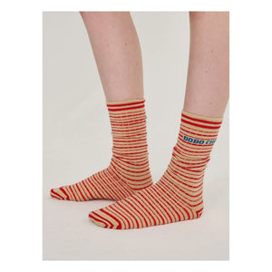 Bobo Choses - Organic cotton striped socks | Ecru