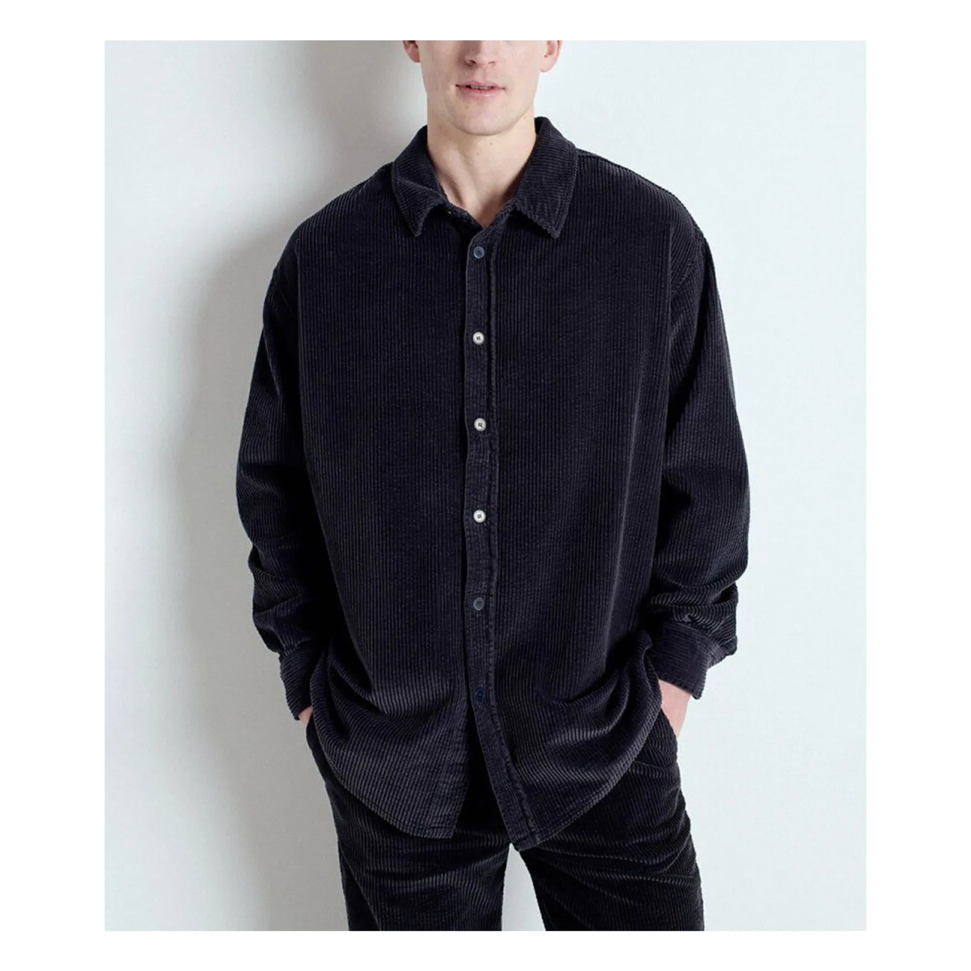 American Vintage - Padow Velvet Shirt | Carbon