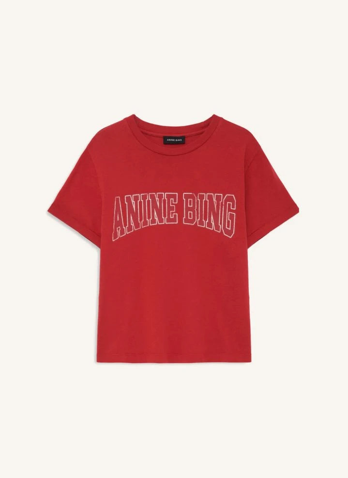 Anine Bing - Shelley Cotton T-Shirt | Red