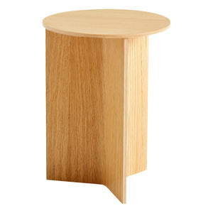 Hay - Slit Round Wooden Side Table | Oak
