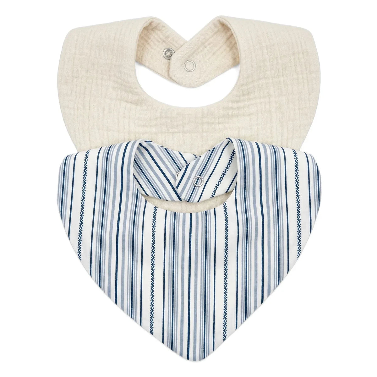 Editions Aimable - Bandana Brigitte - 2-piece Set | Azure Stripes Poplin