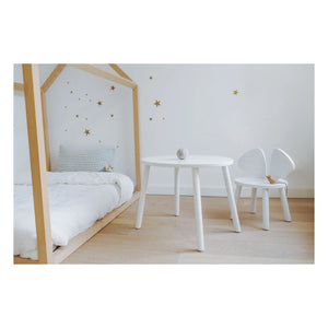 Nofred - Oak-colored Mouse Stool | White