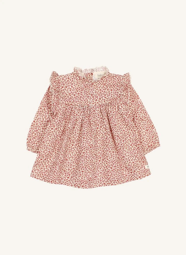 Búho - Ruffled dress | Burgundy