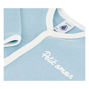 Petit Bateau - Little Love Organic Cotton Pajama | Gray Blue