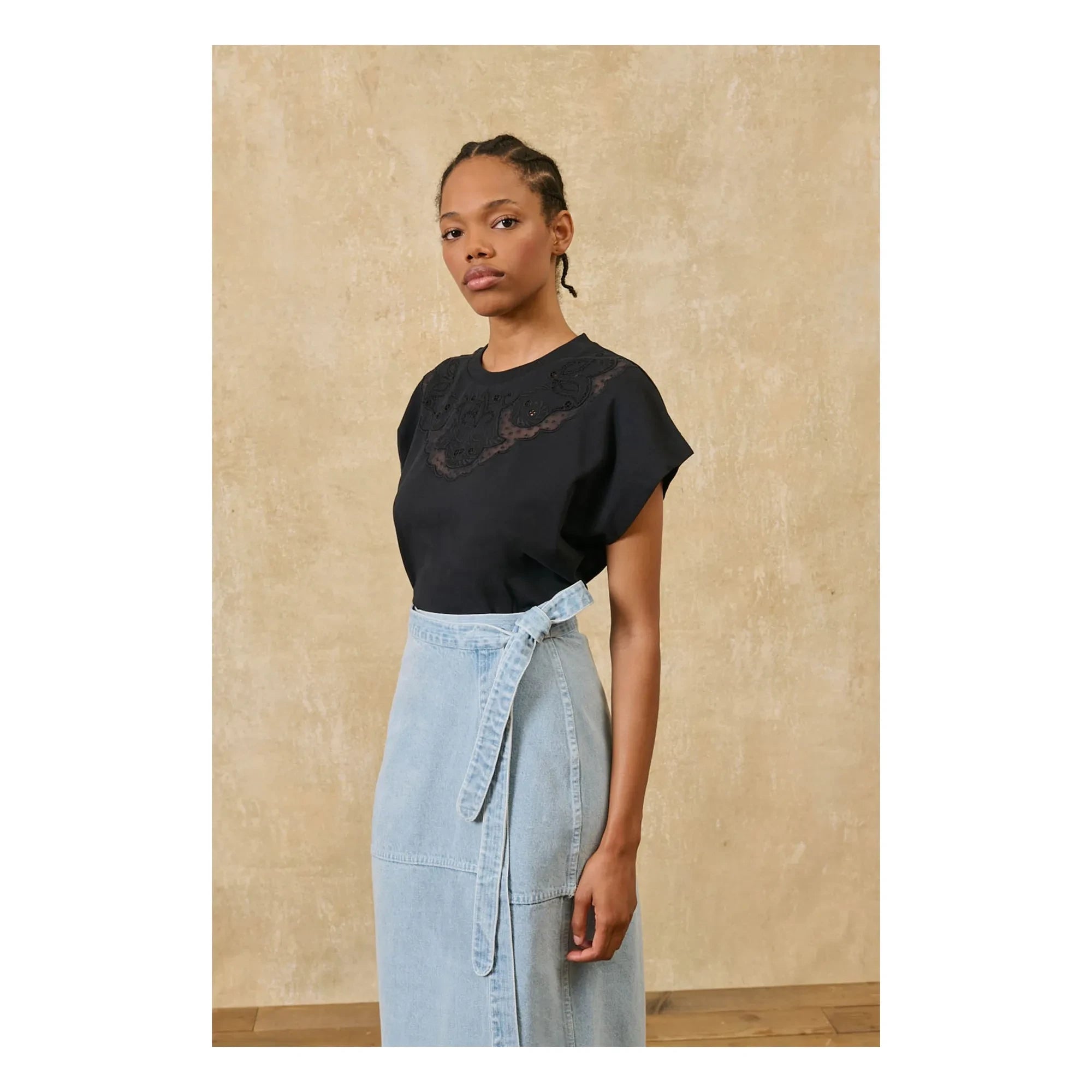 Louise Misha - Astralys Cotton T-Shirt | Black