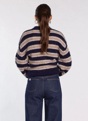 Nitah - Michel Striped Cardigan | Blue