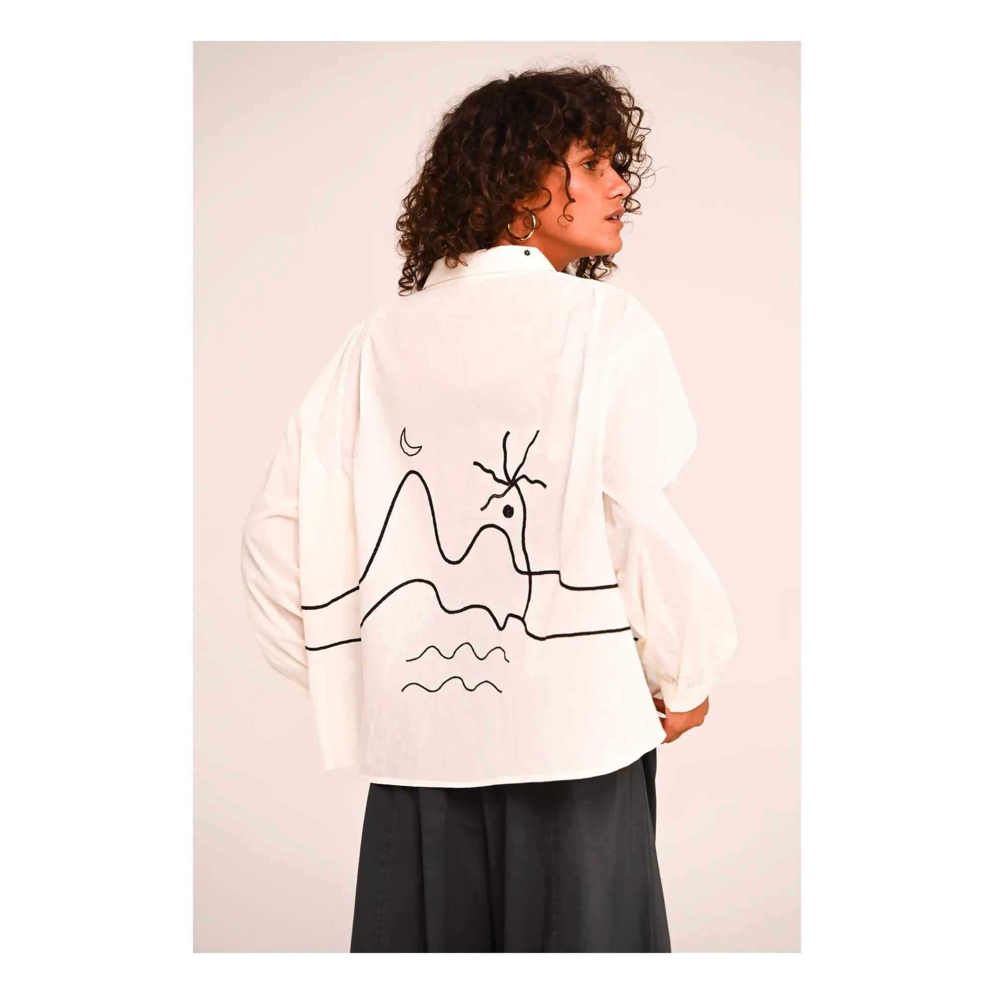 Sacrécoeur - Ali Casa Cotton Voile Shirt | Black