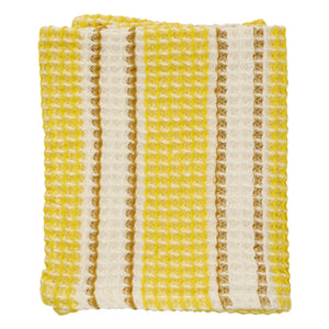 Madam Stoltz - Honeycomb guest towel | Yellow