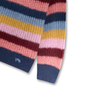 The New Society - Julia Striped Sweater | Blue