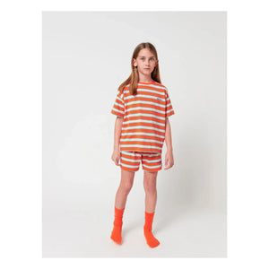 Bobo Choses - Organic Cotton Striped T-Shirt and Shorts Set | Red