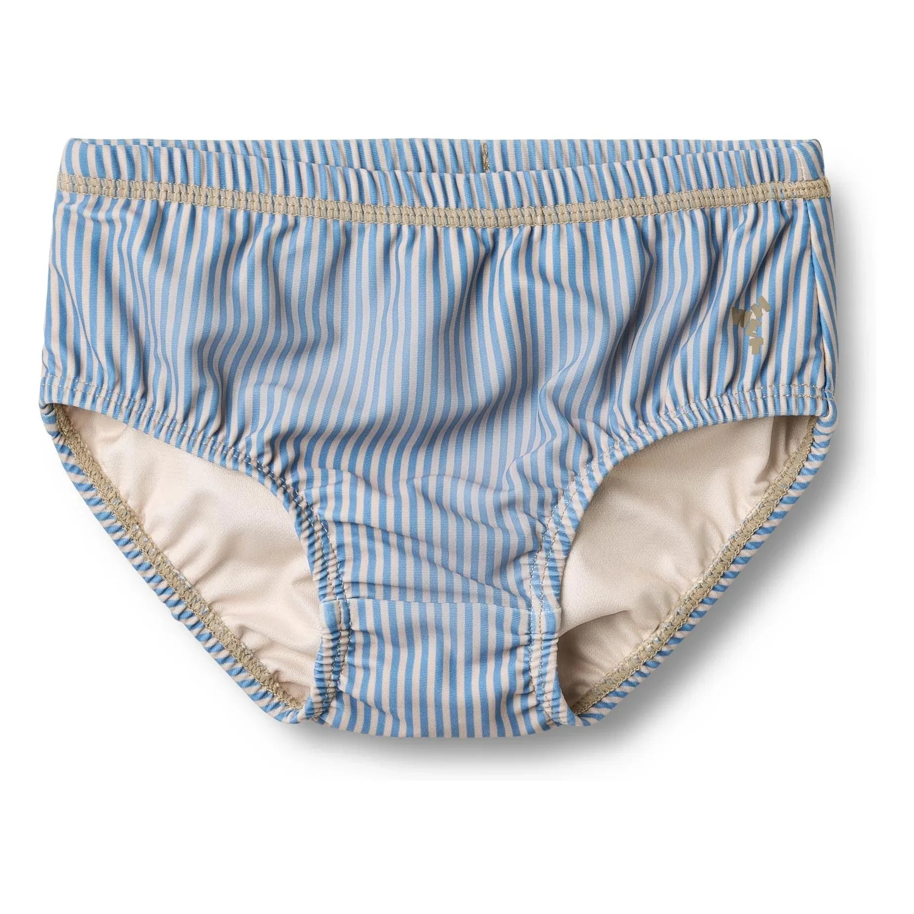 Wheat - Philip Striped Bath Briefs Made from Recycled Fibers | Blue
