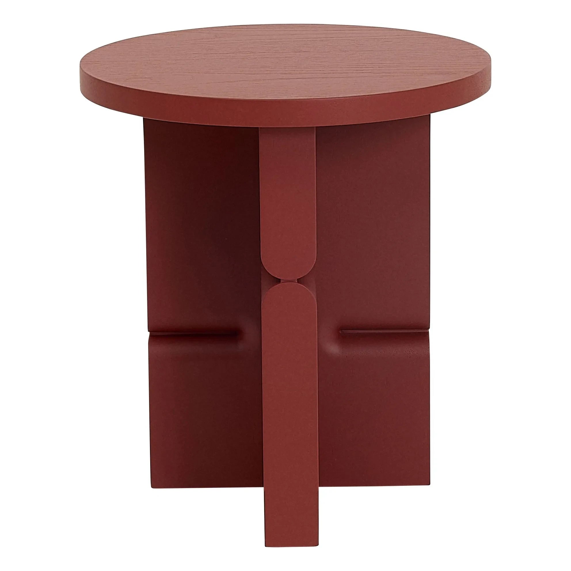 Nobodinoz - Noon Painted Wooden Side Table | Rouge Brun