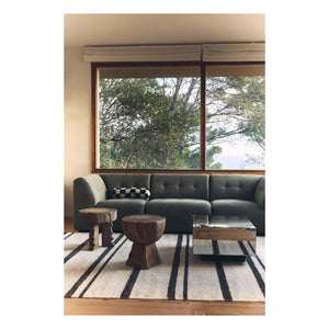 HKliving - Striped Kelim Rug | Cream