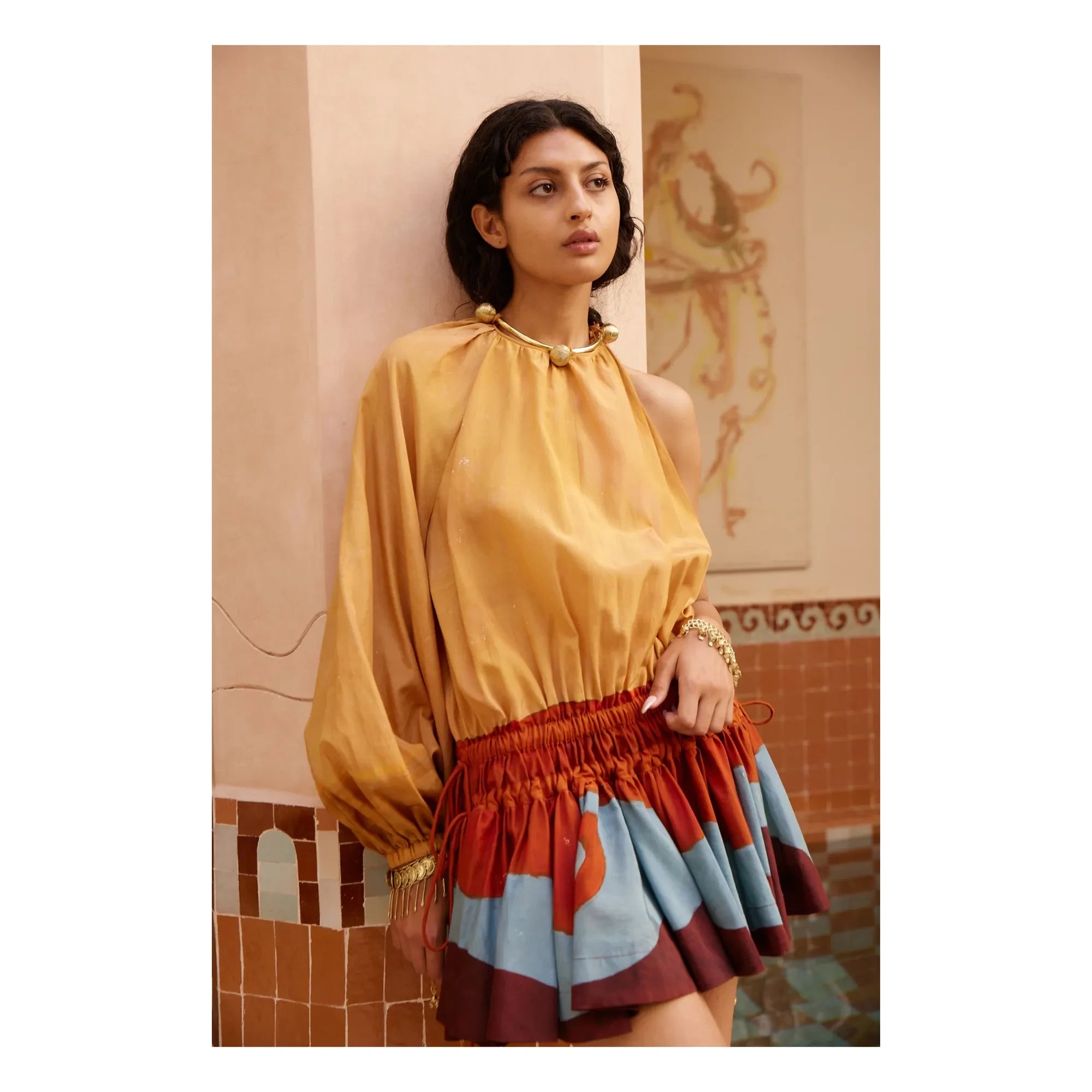 Alémais - Desert Silk Dress | Mustard