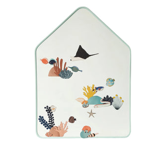 Ma Cabane à rêves - Little House Magnetic Whiteboard | Gray Blue