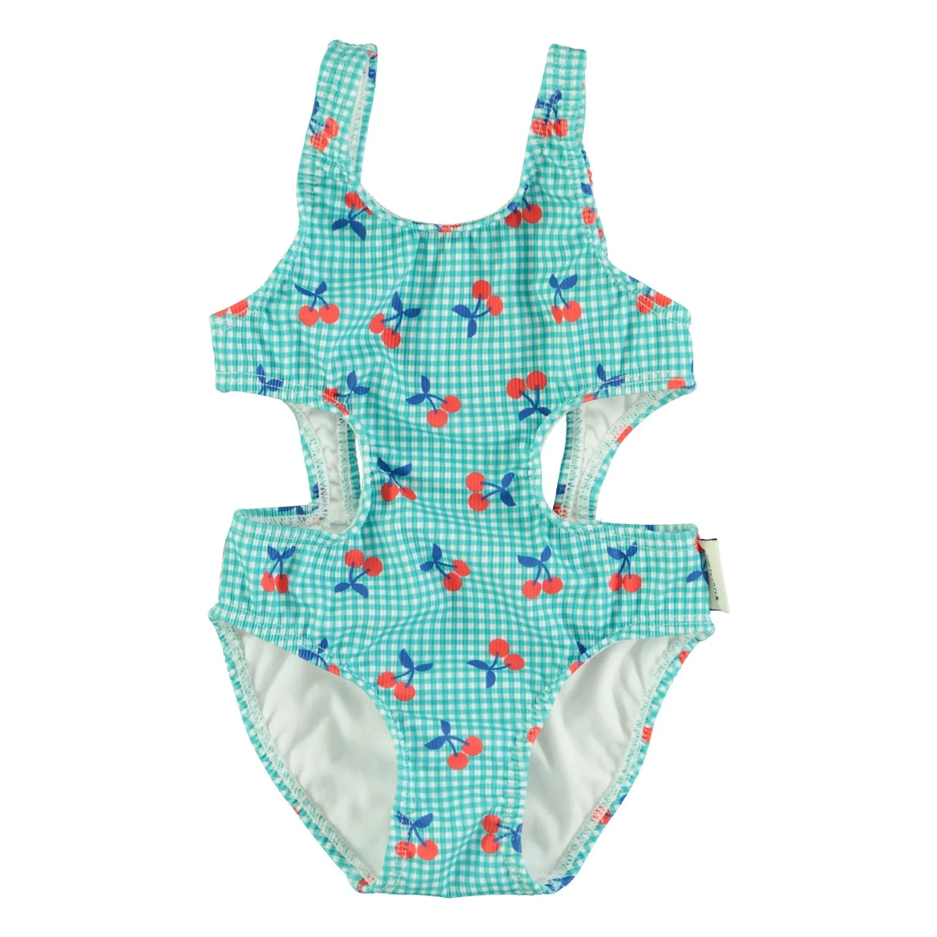 Piupiuchick - Cherry Recycled Fiber Swimsuit | Turquoise