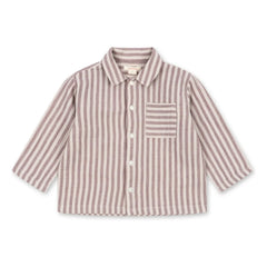 Konges Sløjd - Ely Striped Organic Cotton Shirt | Red