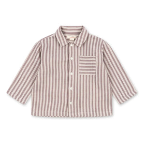 Konges Sløjd - Ely Striped Organic Cotton Shirt | Red