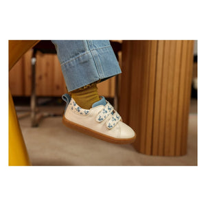 Lazare - Mahaut Floral Pattern Scratch Sneakers | Ivory