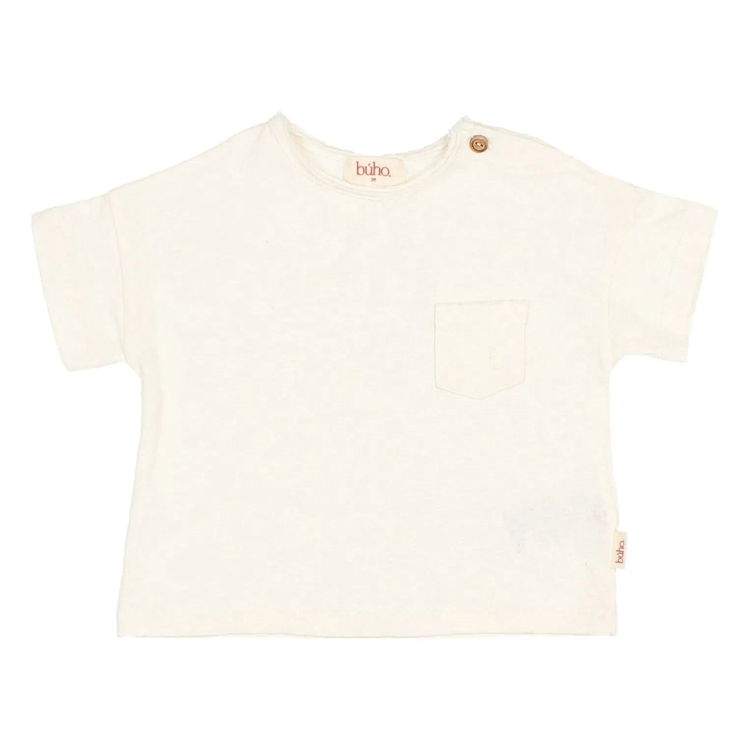 Búho - Linen Pocket T-Shirt | White