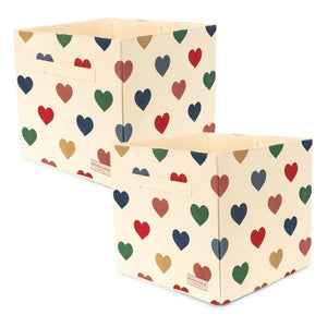 Konges Sløjd - Heart-shaped Storage Baskets - 2-Piece Set | Pink