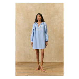 Louise Misha - Janice Organic Cotton Dress | Blue