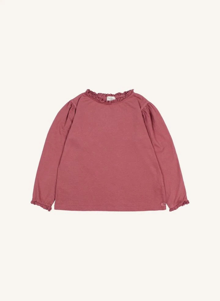 Búho - Lace Organic Cotton T-shirt | Mauve