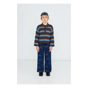 Tinycottons - Striped Polo Shirt | Brown