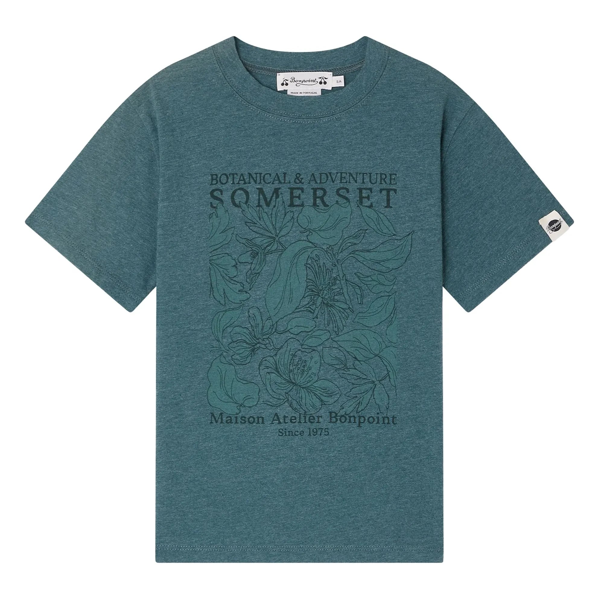 Bonpoint - Thibald Organic Cotton T-Shirt | Peacock Blue