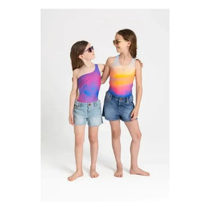 Finger in the Nose - Sia Asymmetric Swimsuit | Fluorescent Pink