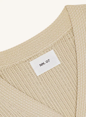 NN.07 - 6600 Organic Cotton Sleeveless Knitted Vest | Ecru