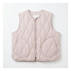 Smallable Kid - Sleeveless Quilted Cheer Jacket | Light Pink