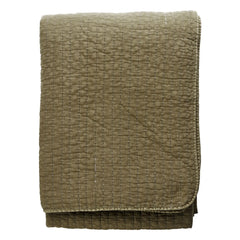 Madame Stoltz - Padded cotton bedspread | Green