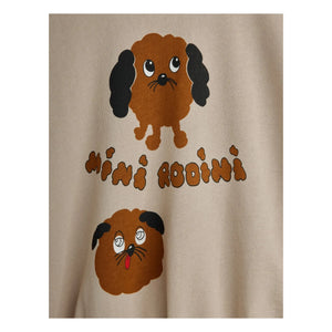 Mini Rodini - Doggies organik pamuk sweatshirt | Heather gri