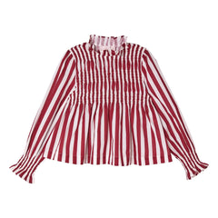 Tutu du Monde - Laurel Çizgili Bluz | Bordo