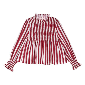 Tutu du Monde - Laurel Çizgili Bluz | Bordo