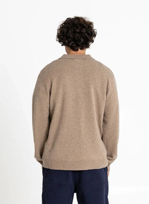 Smallable Man - Chopin Merino Wool Turtleneck Sweater | Taupe Brown
