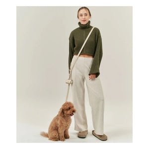 Cafide - 3-Position Vegan Leather Dog Collar | Beige