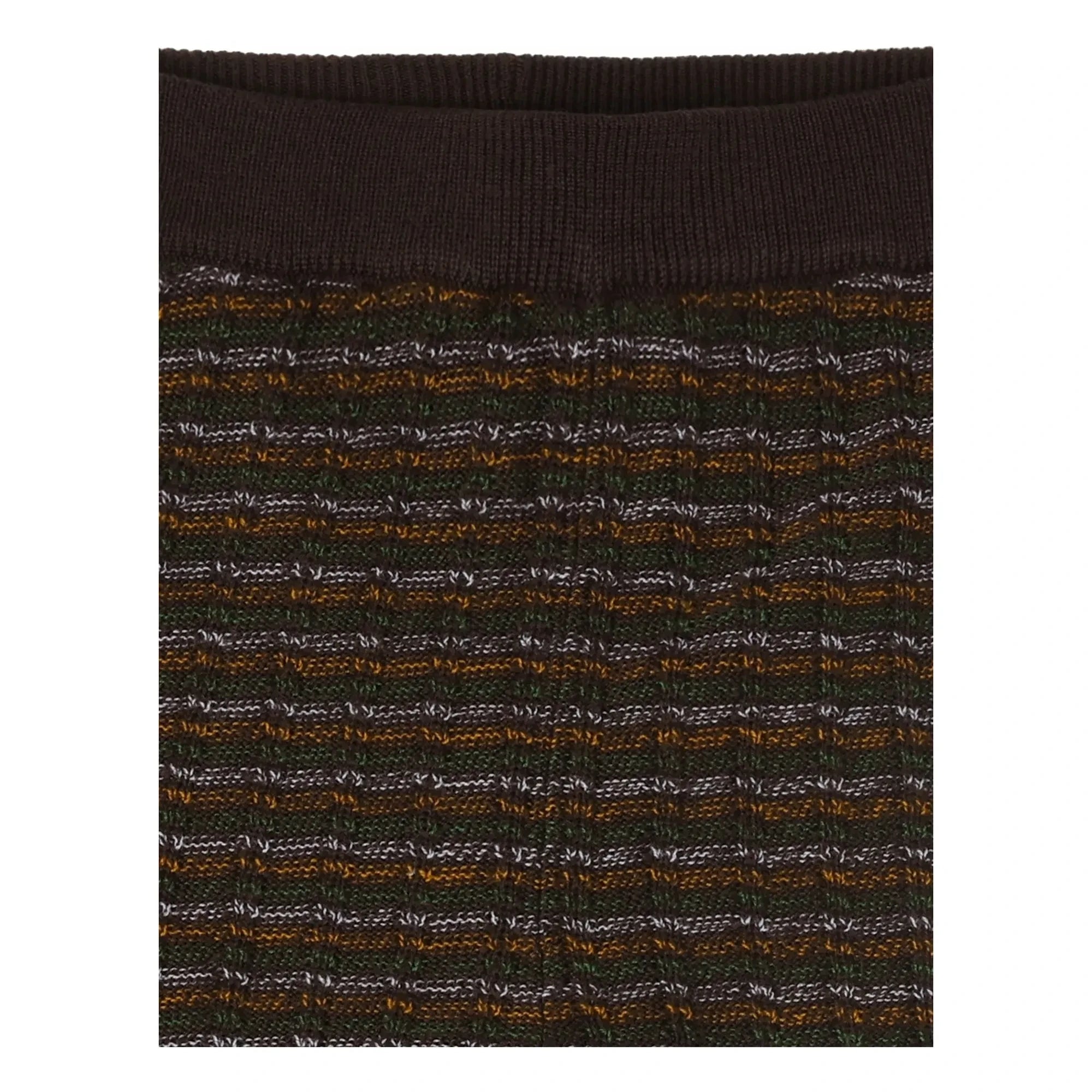 FUB - Striped Merino Wool Trousers | Brown