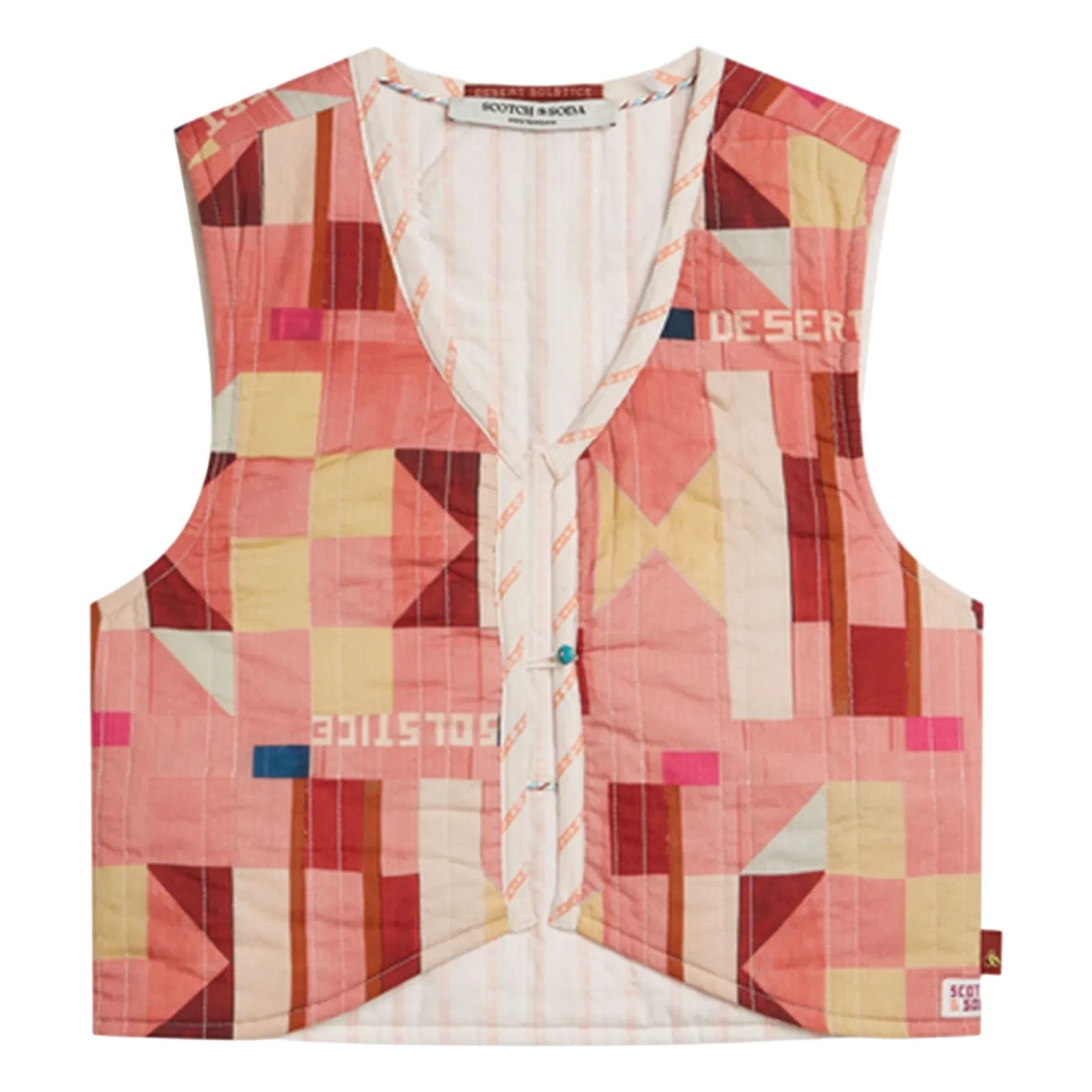 Scotch & Soda - Geometric Reversible Vest | Pink