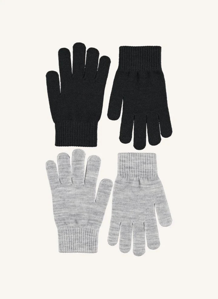 Molo - 2-Pair Kiddy Glove Set | Charcoal Grey