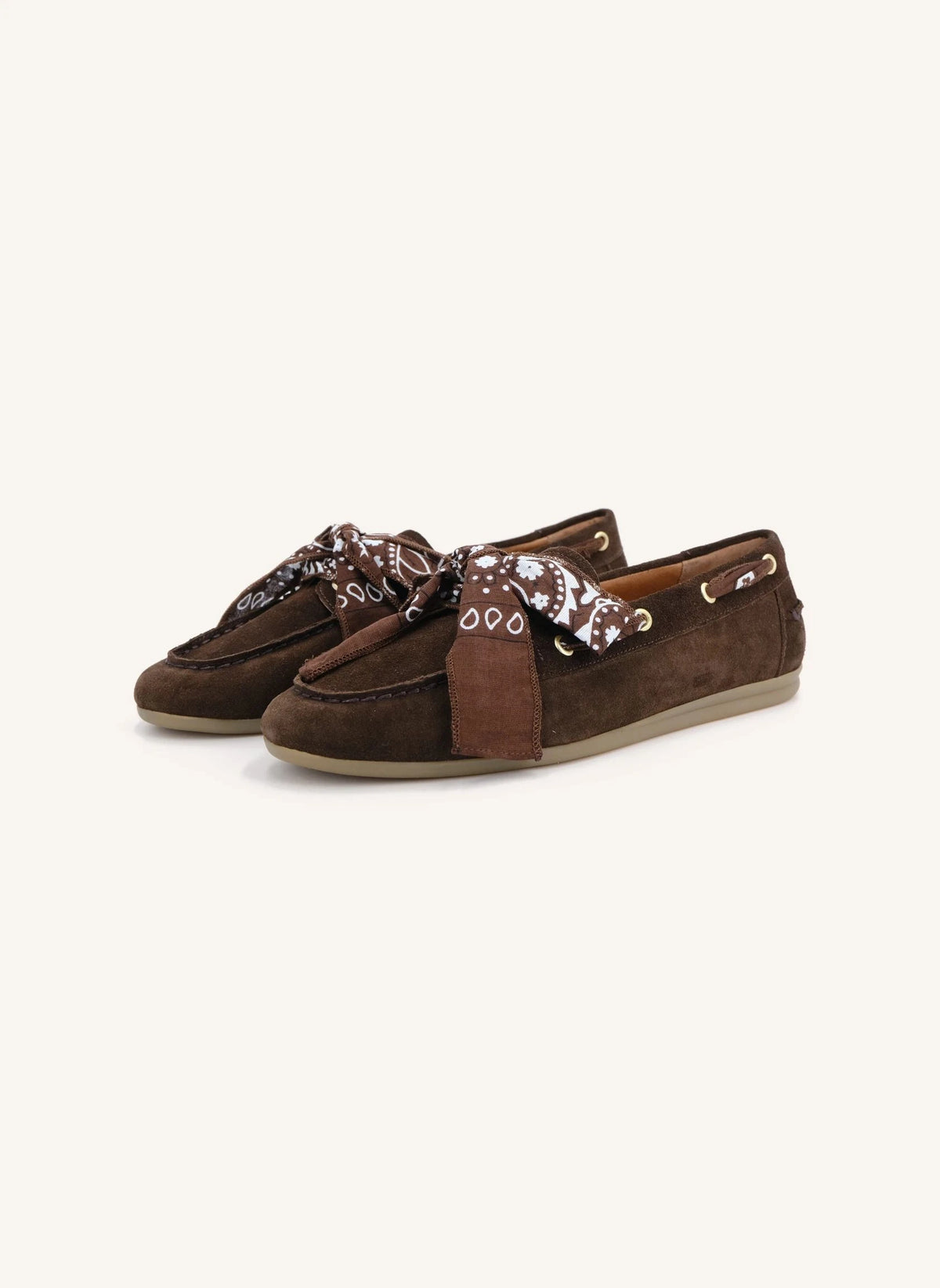 Toral - Nahua Bandana Boat Shoe | Dark Brown