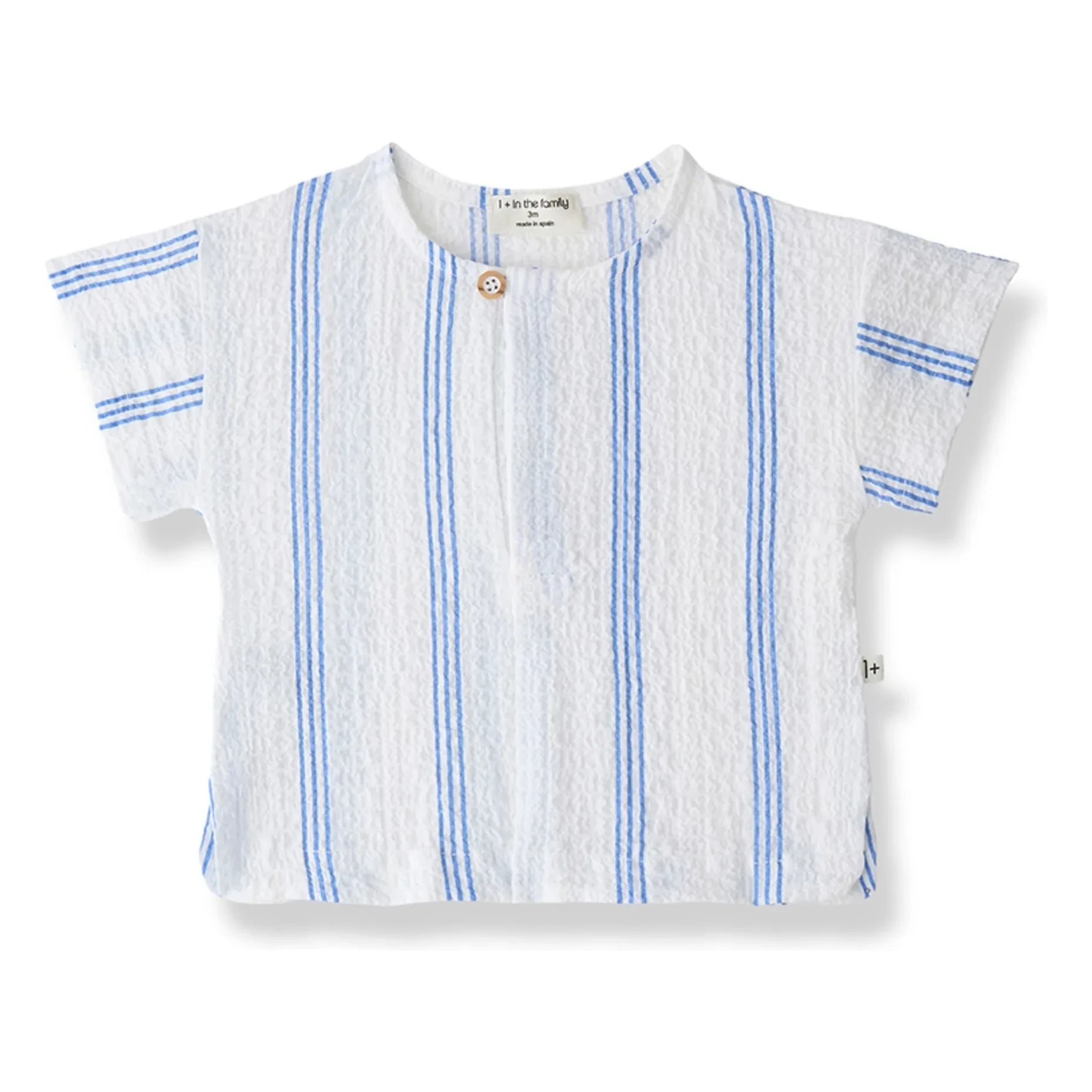 1+ in the Family - Striped Portlligat T-Shirt | Light Blue